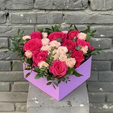 Цветочная композиция из Розы в коробке в Истре Истринский район