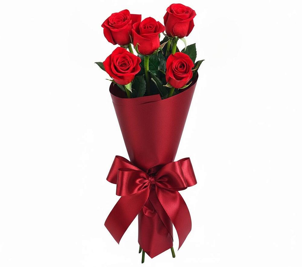 Букет 5 Красных роз Эдлесс Лав в Истре Истринский район