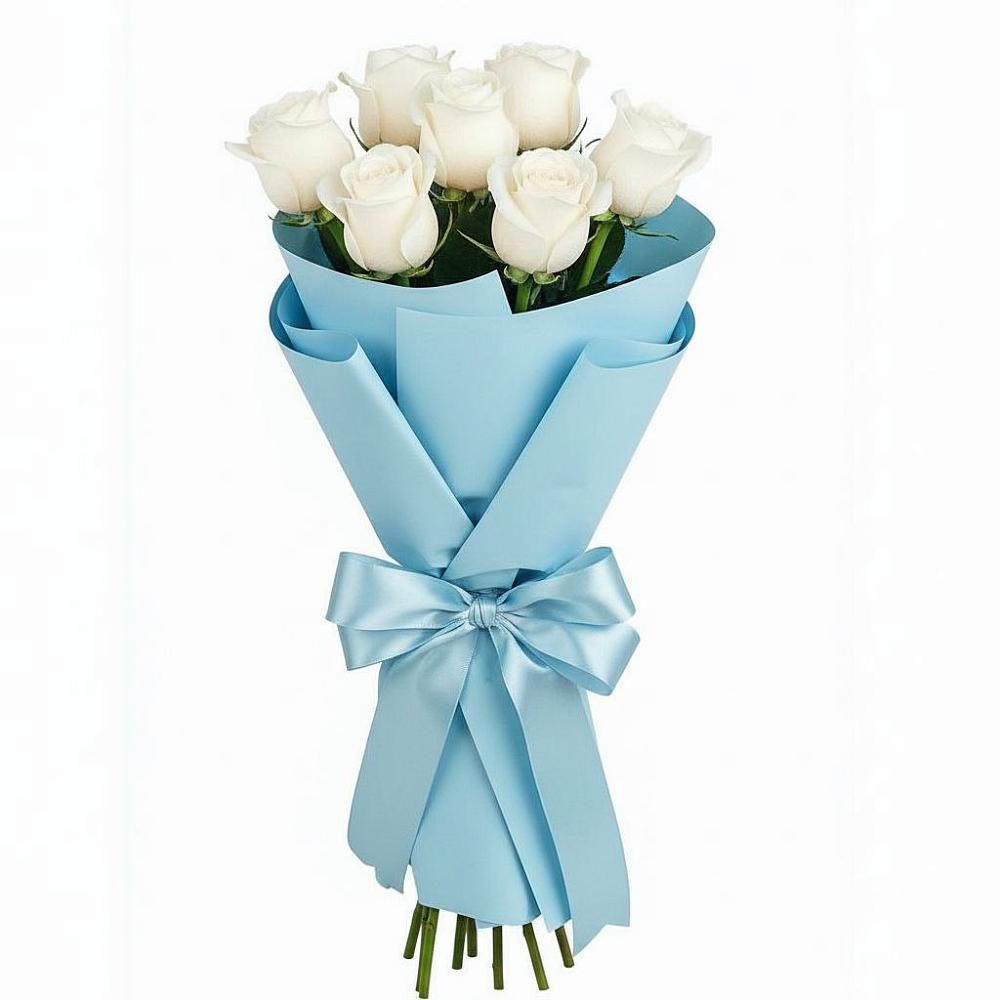 Букет 7 белых роз Проуд в Истре Истринский район