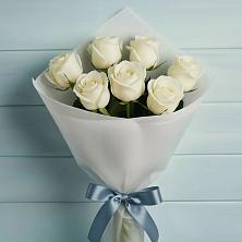 Букет 7 Белых роз Эдлесс Лав в Истре Истринский район