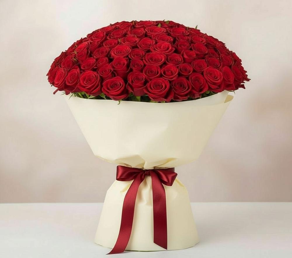 Букет 101 Красная роза Милано в Истре Истринский район