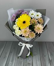 Букет цветов из:  Розы, Герберы и Хризантемы в Истре Истринский район