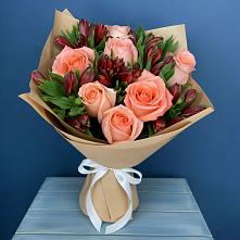 Букет цветов из:  Розы и Альстромерии в Истре Истринский район