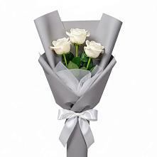 Букет 3 белые розы #REPLACE_PRED# Истре Истринский район