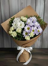 Букет цветов из:  Хризантемы и Розы в Истре Истринский район