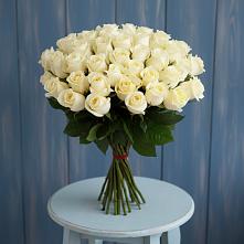Букет 51 Белая роза Эдлесс Лав в Истре Истринский район
