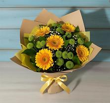 Букет цветов из:  Герберы и Хризантемы в Истре Истринский район