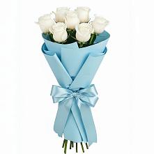 Букет 7 белых роз Проуд в Истре Истринский район