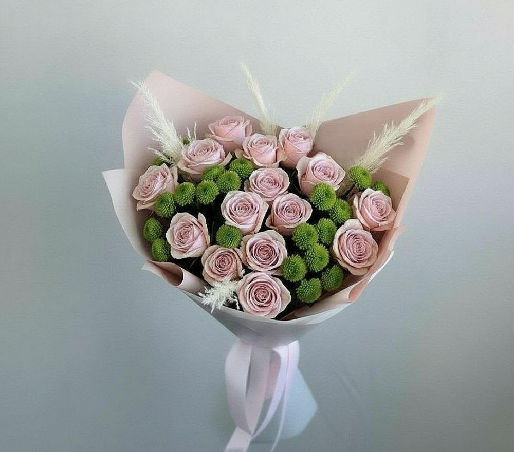 Букет цветов из: Розы и Хризантемы в Истре Истринский район