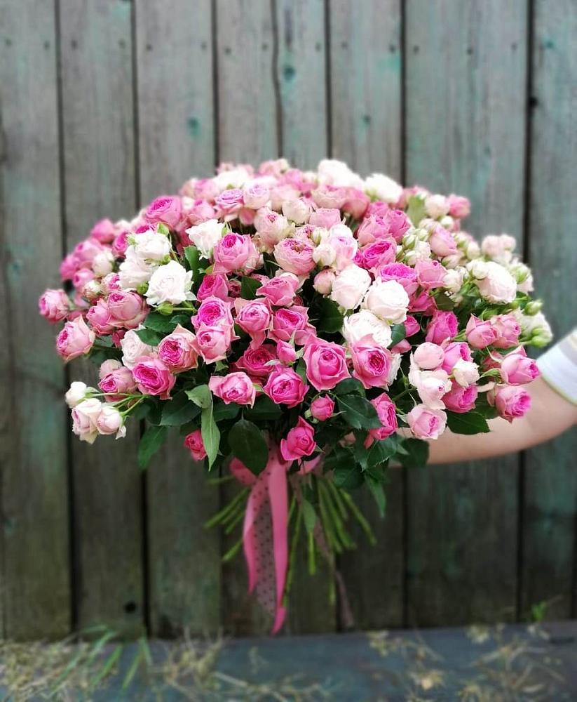 Букет Розовые кустовые розы Натали и Лав Лидия в Истре Истринский район