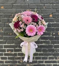 Букет цветов из:  Герберы и Хризантемы в Истре Истринский район