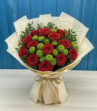 Букет цветов из:  Розы и Хризантемы #REPLACE_PRED# Истре Истринский район