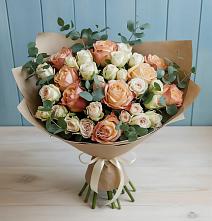 Букет цветов из:  Альстромерии и Розы в Истре Истринский район