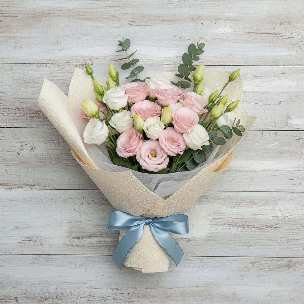 Букет цветов из: Лизиантусы в Истре Истринский район